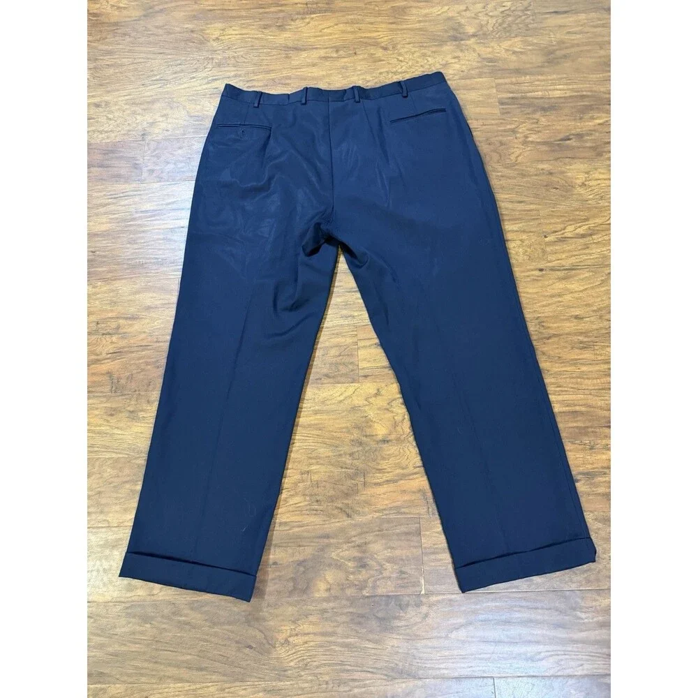 Men's 40x30 JoS. A. Banks Pleated Navy Tailored Fit Traveler Pants